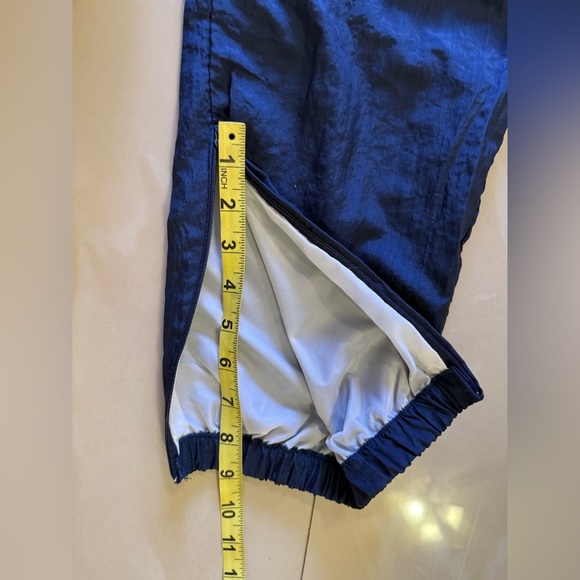 MacGregor‎ Nylon Jogging Pants size S blue sport pants  ankle zipper pockets - Picture 15 of 16